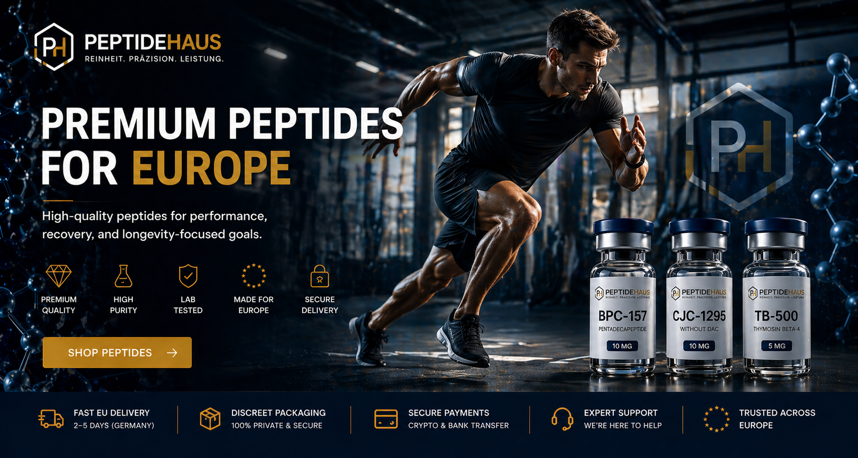 PeptideHaus biotech laboratory brand