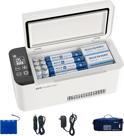 Portable Insulin Cooler Box, Intelligent Electric Mini Fridge for Travel