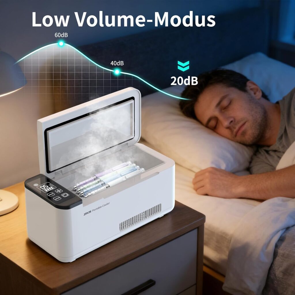 Portable Insulin Cooler Box, Intelligent Electric Mini Fridge for Travel
